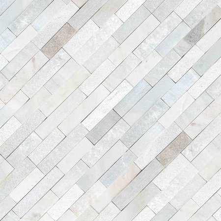 Msi Arctic White Multi Finish Ledger Panel SAMPLE Honed Marble Wall Tile ZOR-PNL-0020-SAM